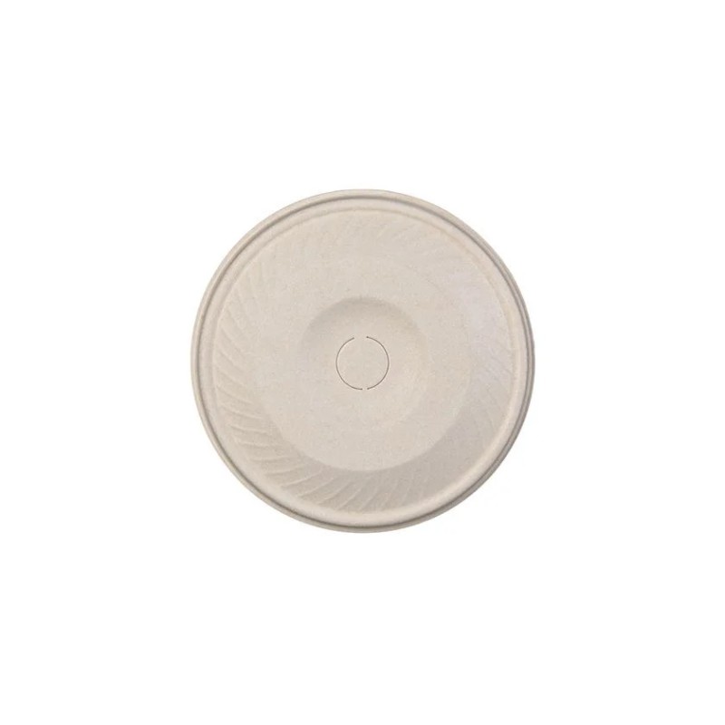 Καπάκι Flat Από Ζαχαροκάλαμο Ριγέ 90mm 50τεμ.