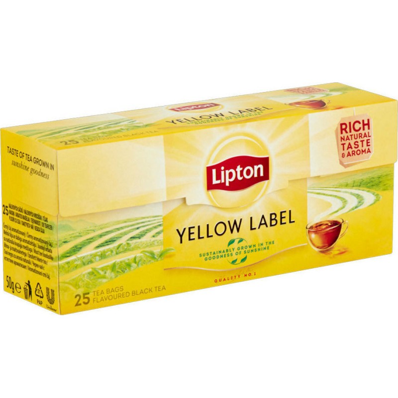 Lipton Μαύρο Τσάι Yellow Label 25τεμ. 