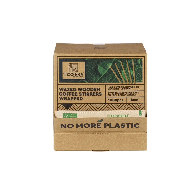 Ξύλινοι Aναδευτήρες FSC 14cm DISPENCER Συσκευασμένος 1/1 100τεμ.