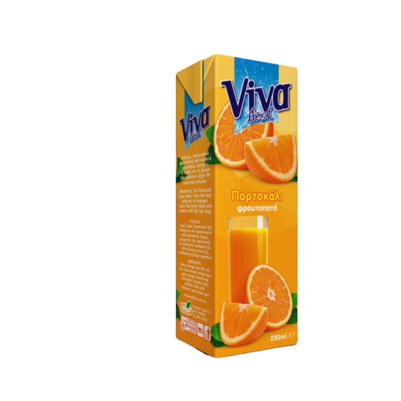 Viva 100% Φυσικός Χυμός Πορτοκάλι 250ml