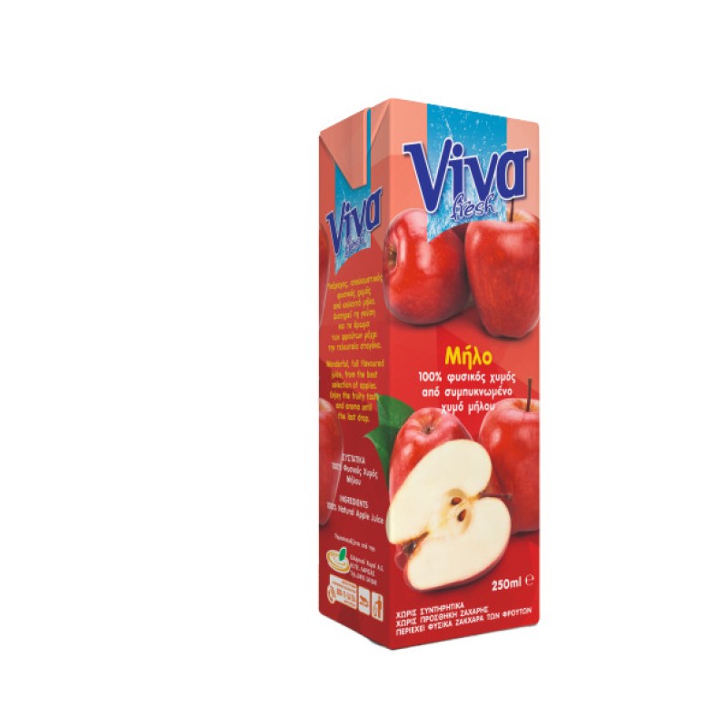Viva 100% Φυσικός Χυμός Μήλο 250ml